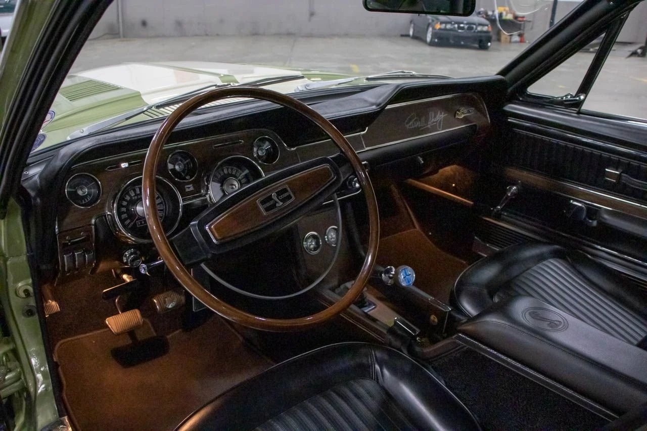 Interior of a 1968 Ford Mustang GT500KR